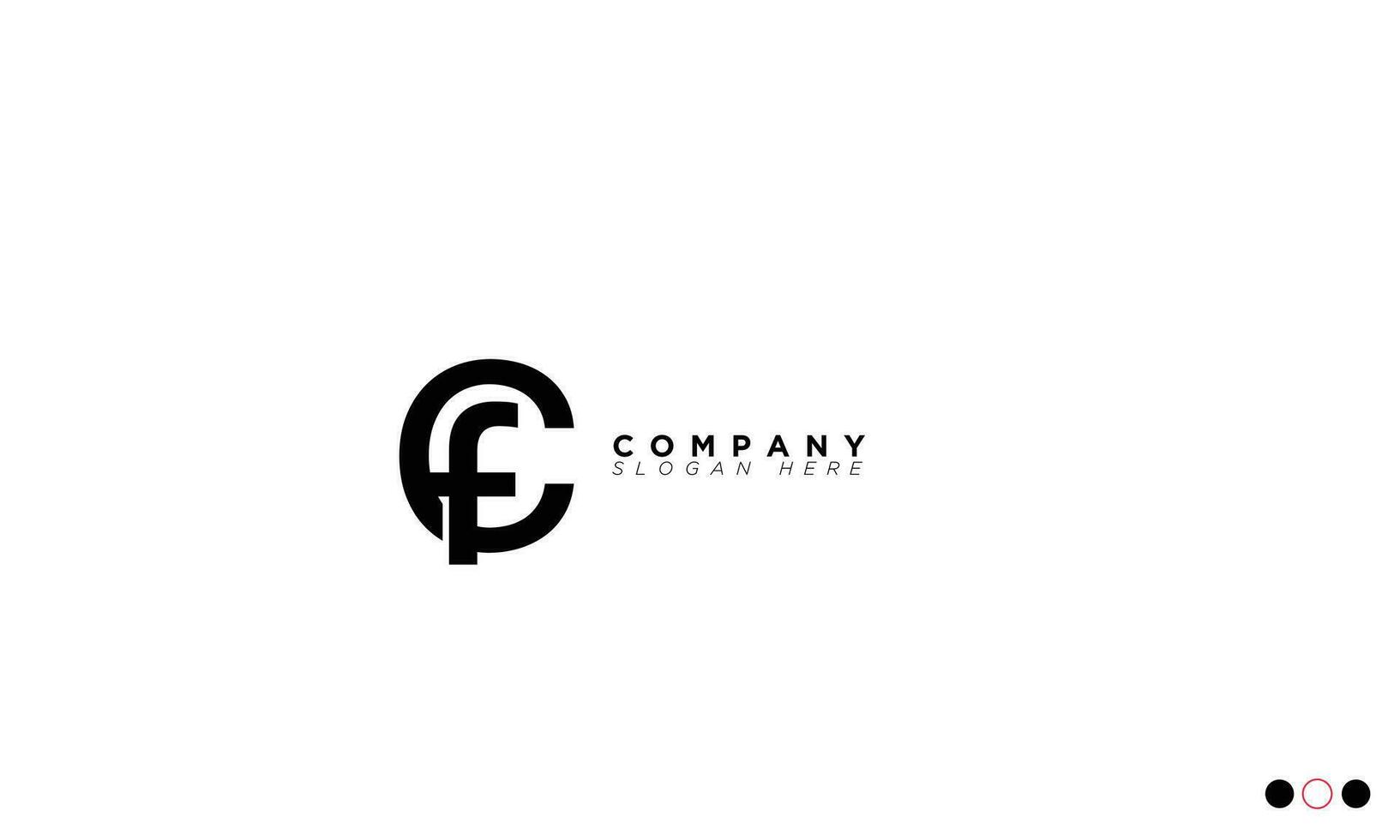 CF Alphabet letters Initials Monogram logo FC, C and F vector