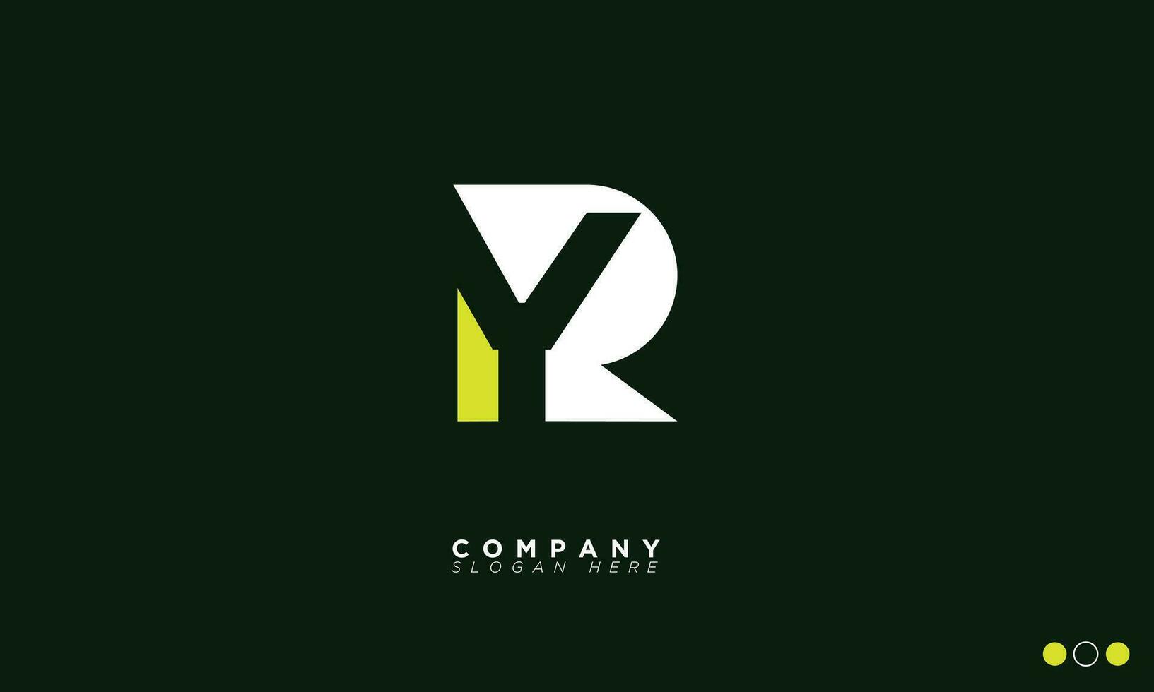 YR Alphabet letters Initials Monogram logo RY, Y and R vector
