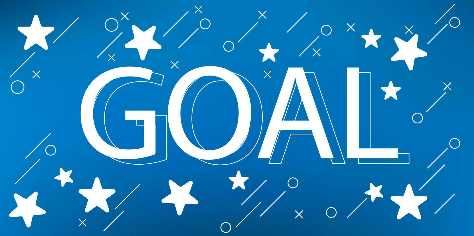 goal vector illustration on blue background.football score stadium for match.eps10