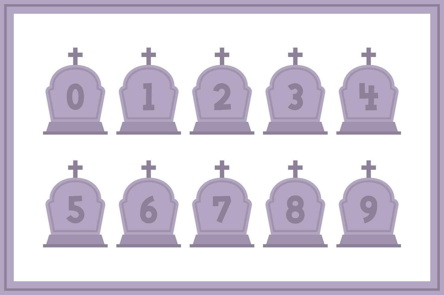 Versatile Collection of Cemetery Numbers for Various Uses vector