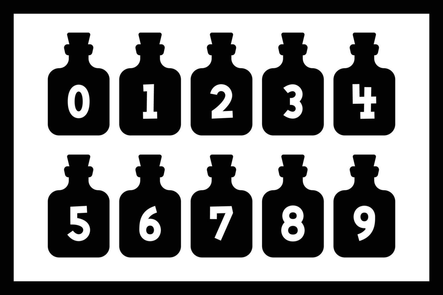 Versatile Collection of Potion Numbers for Various Uses vector