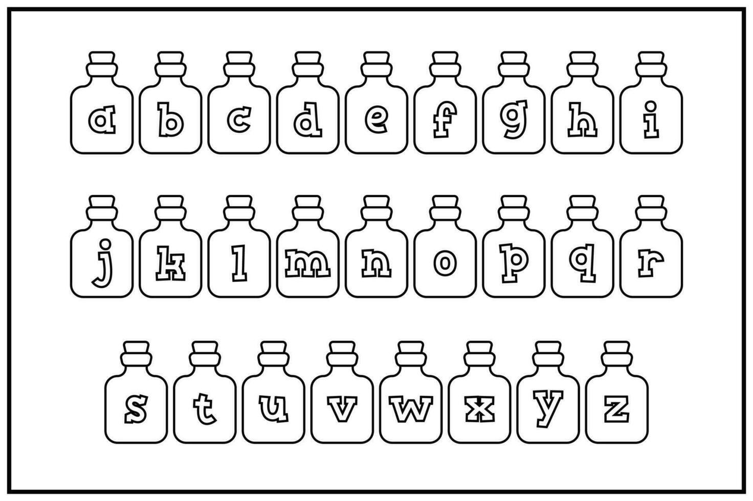 Versatile Collection of Potion Alphabet Letters for Various Uses vector