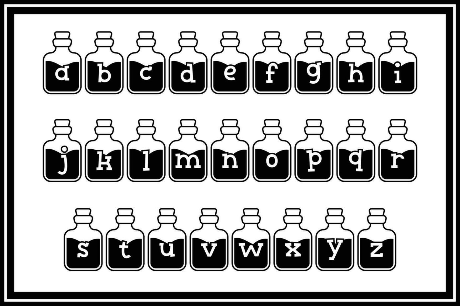 Versatile Collection of Potion Alphabet Letters for Various Uses vector