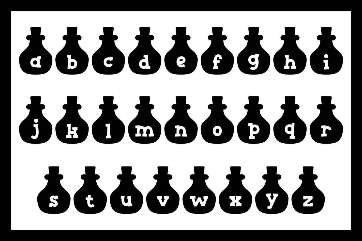 Versatile Collection of Potion Alphabet Letters for Various Uses vector