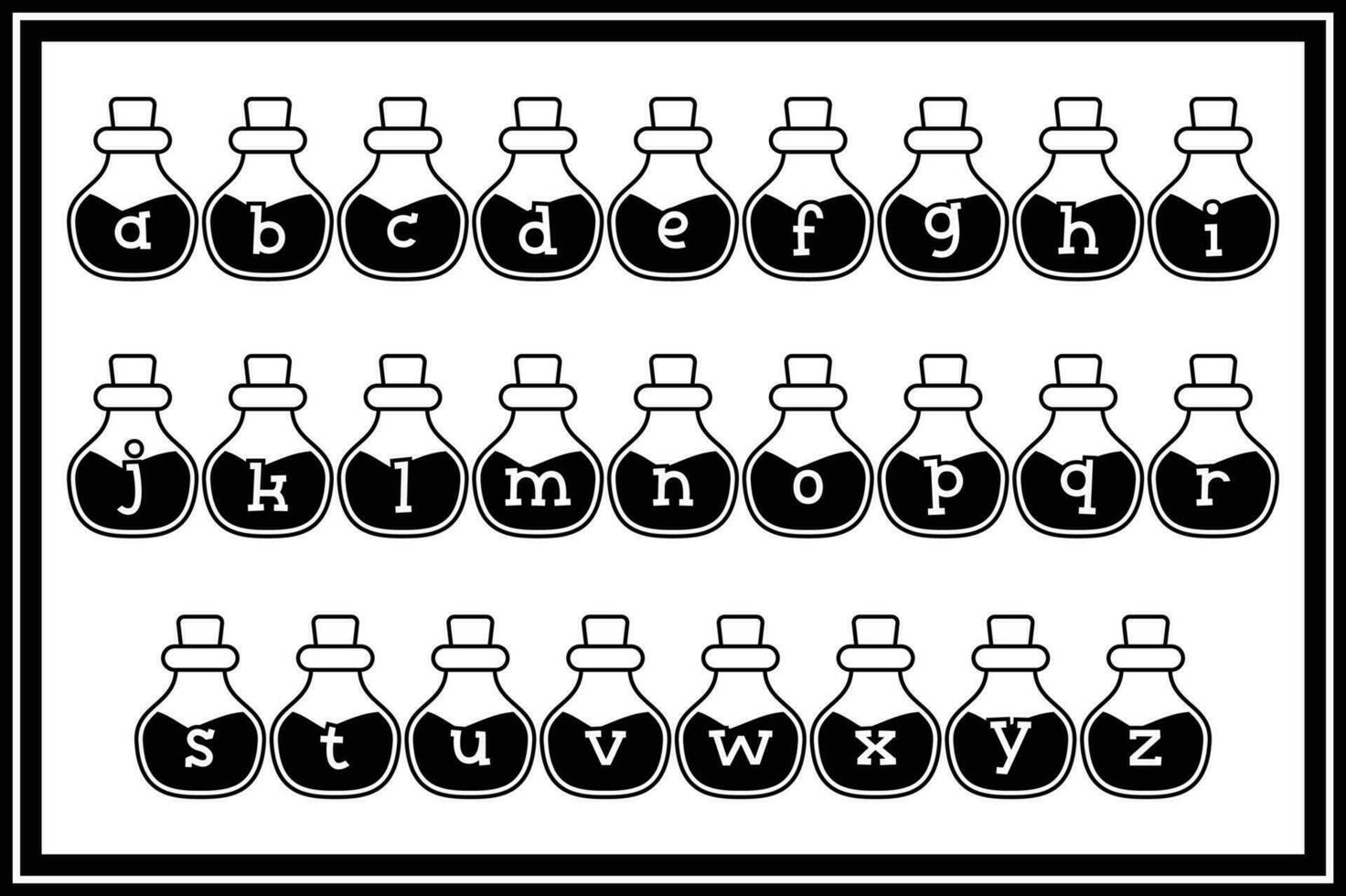 Versatile Collection of Potion Alphabet Letters for Various Uses vector