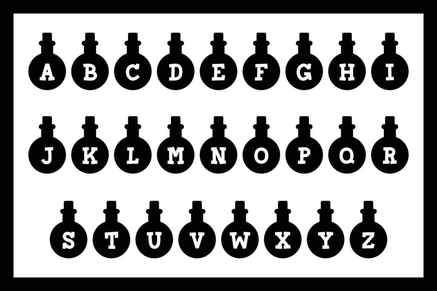 Versatile Collection of Potion Alphabet Letters for Various Uses vector