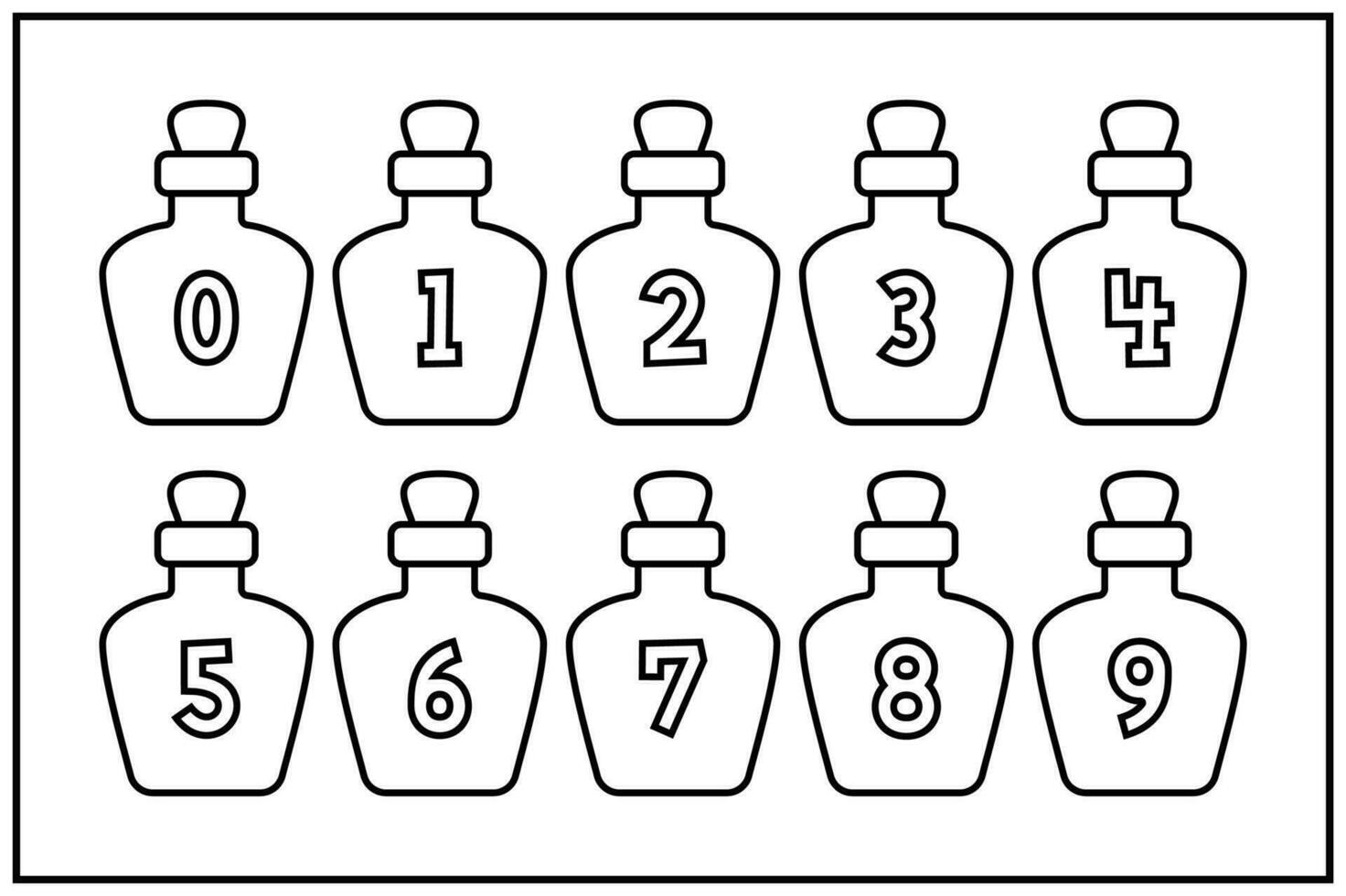 Versatile Collection of Potion Numbers for Various Uses vector