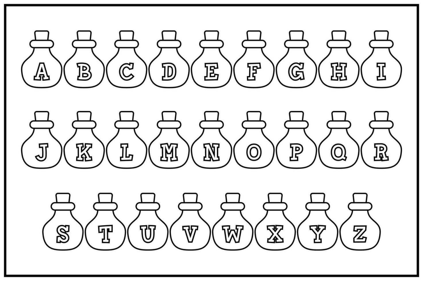 Versatile Collection of Potion Alphabet Letters for Various Uses vector