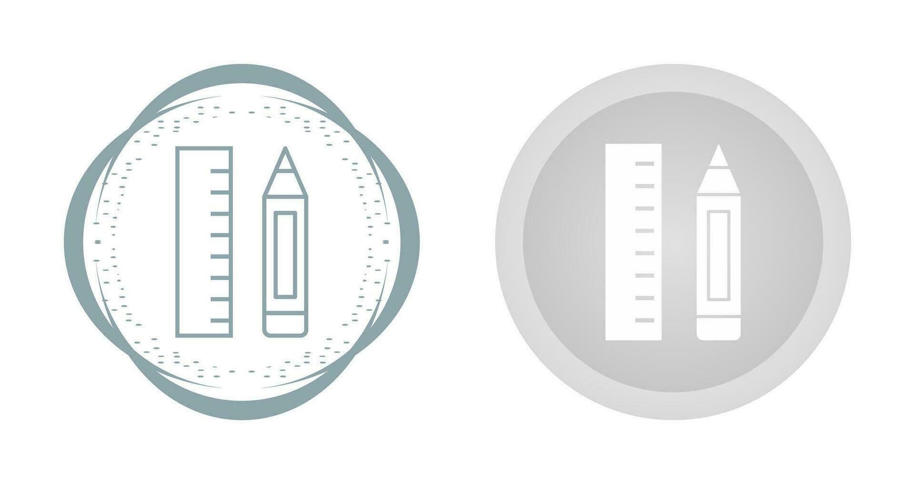 Pencil and Ruler Vector Icon