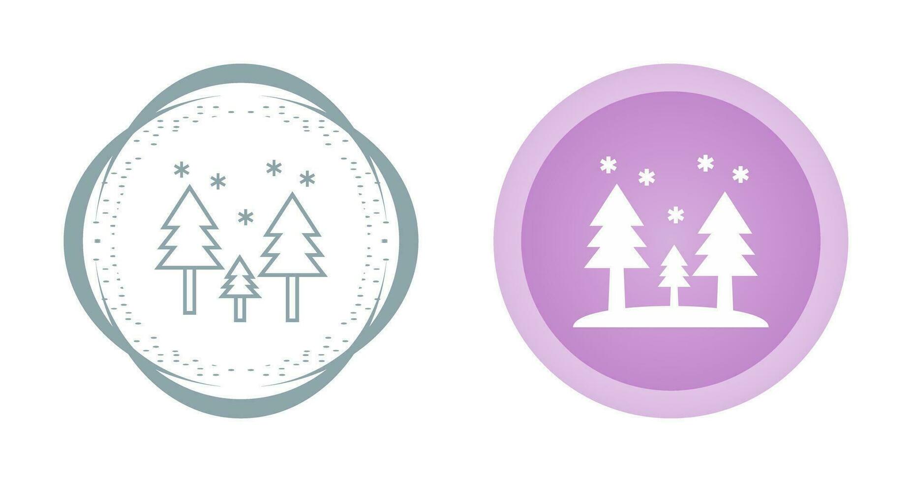 Snowing in trees Vector Icon