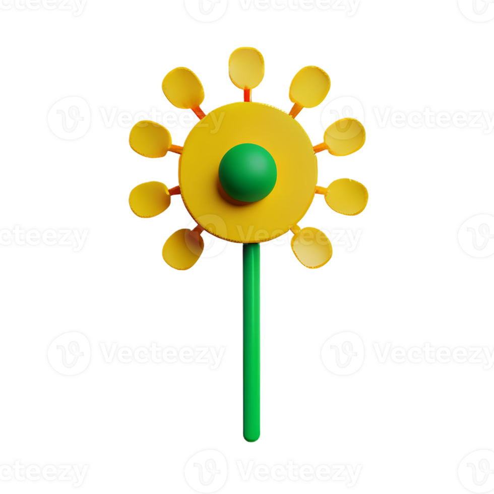 dandelion 3d rendering icon illustration png