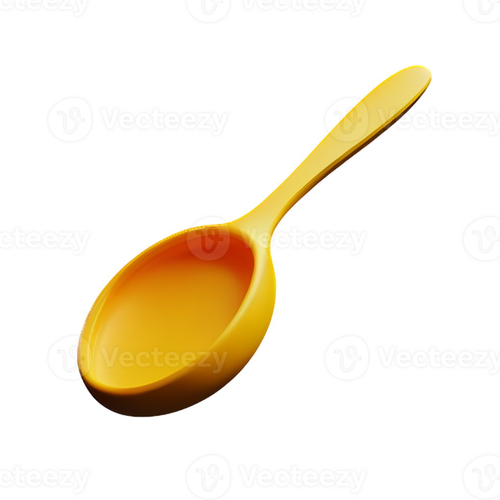 spoon 3d rendering icon illustration png