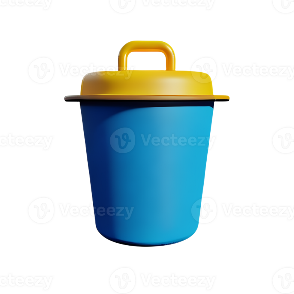 trash 3d rendering icon illustration png