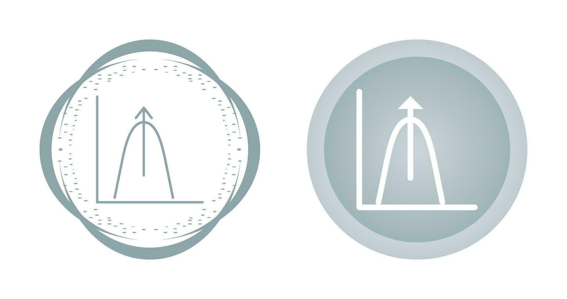 Bell Shaped Graph Vector Icon