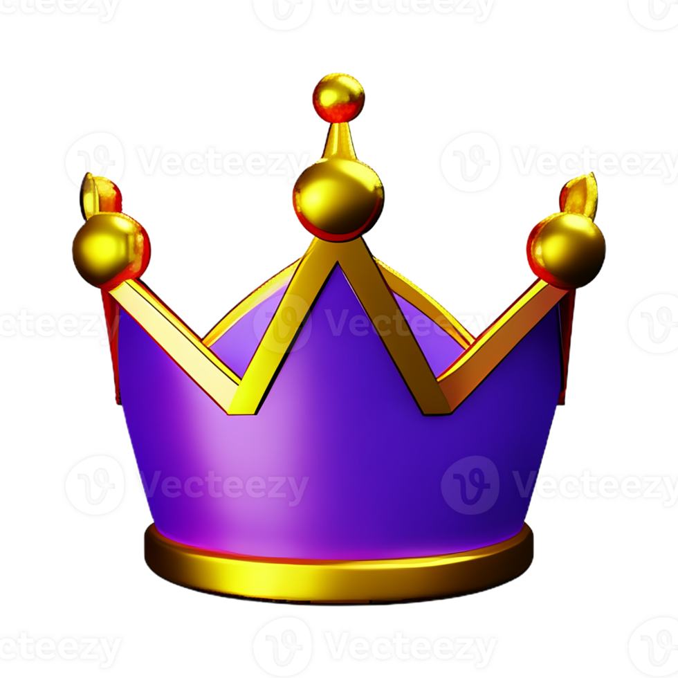 queen crown 3d rendering icon illustration png