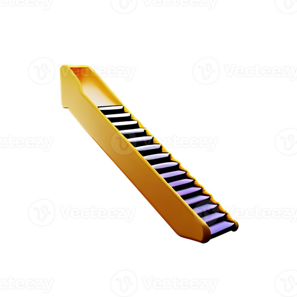 stairs 3d rendering icon illustration png