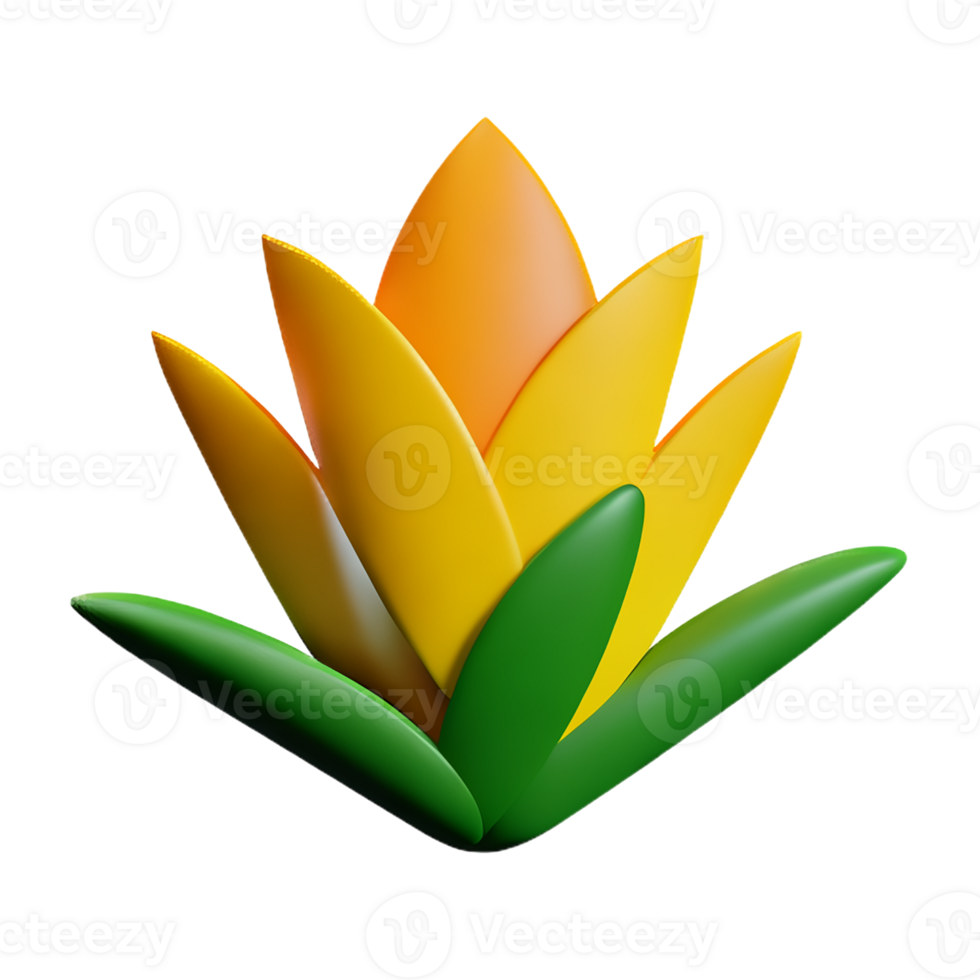 botanical 3d rendering icon illustration png