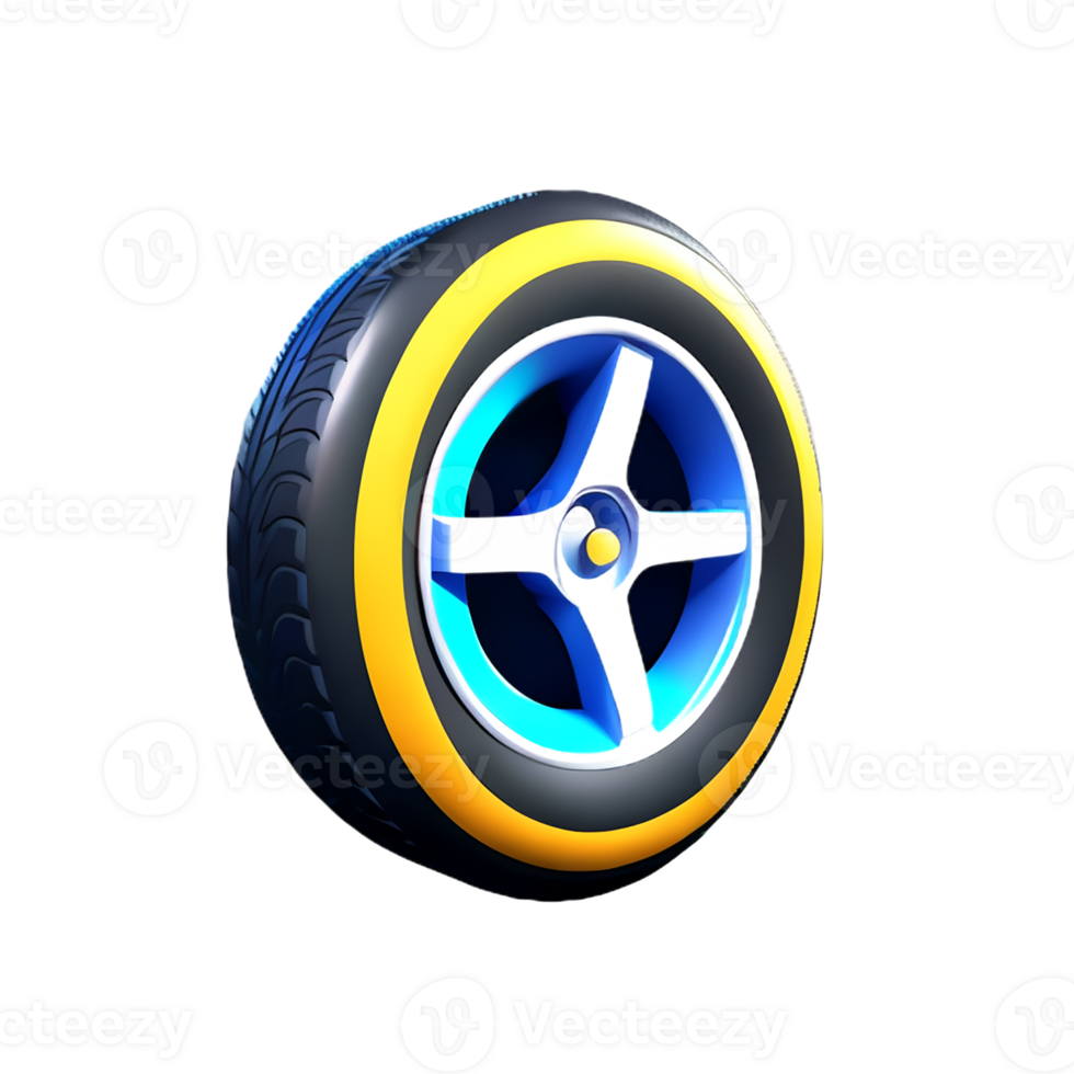 tire 3d rendering icon illustration png