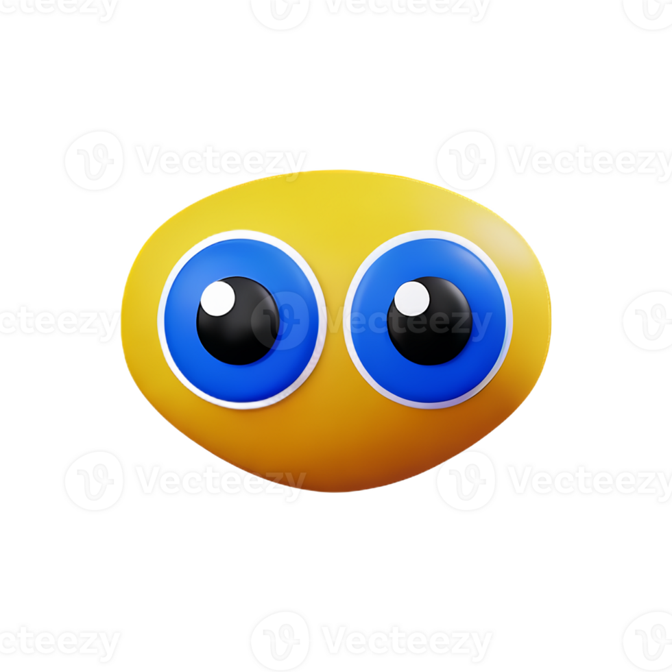 cartoon eyes 3d rendering icon illustration png