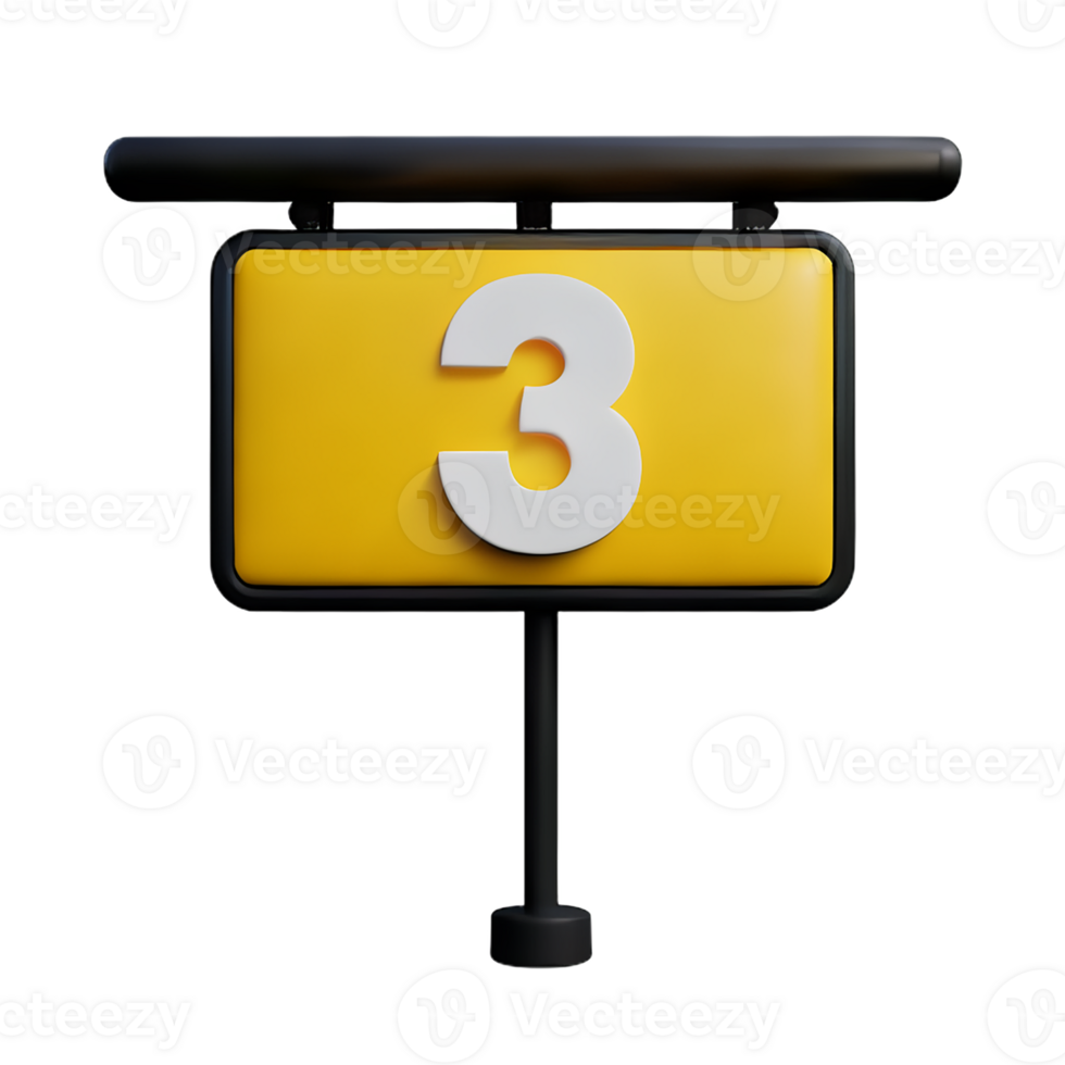 billboard 3d rendering icon illustration png