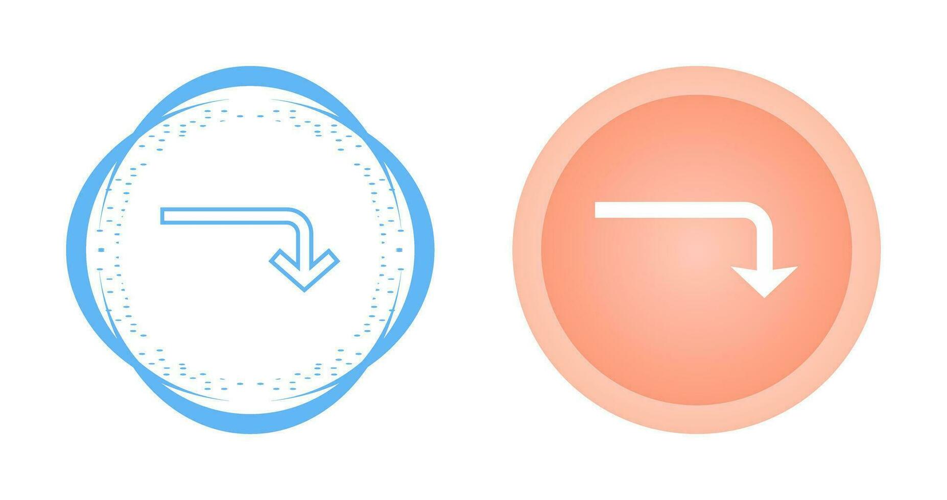 Turn Down Vector Icon