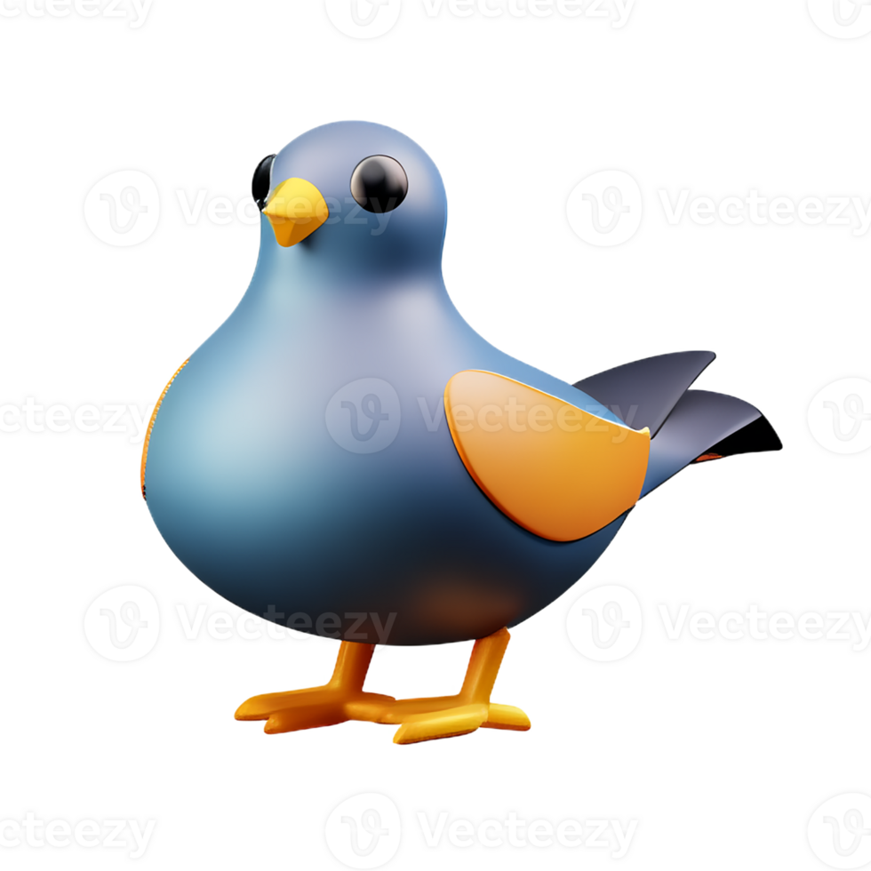 pigeon 3d rendering icon illustration png