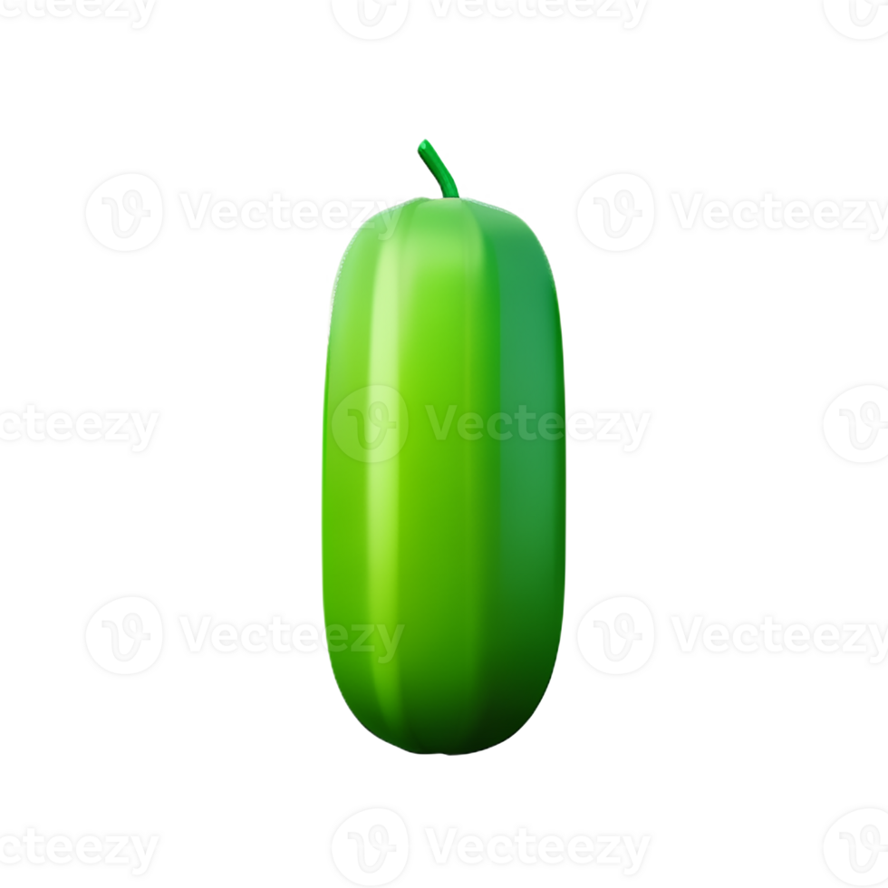 cucumber 3d rendering icon illustration png