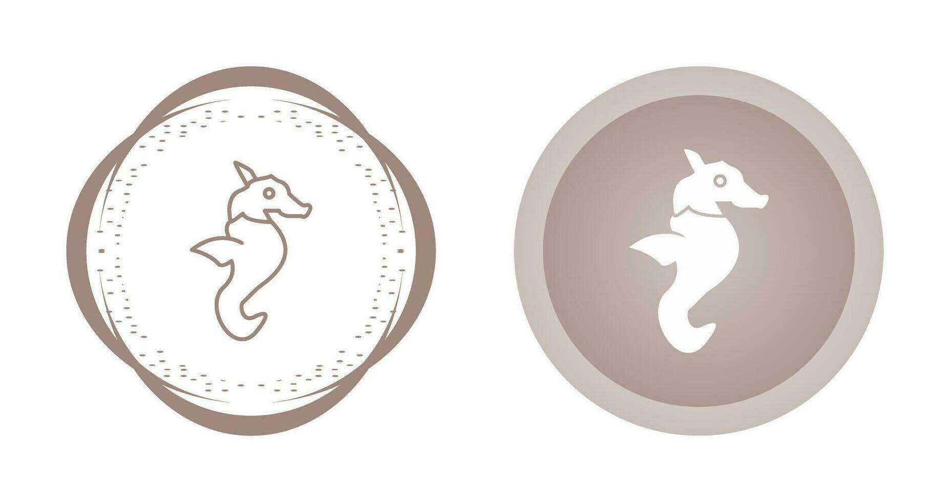 icono de vector de caballito de mar