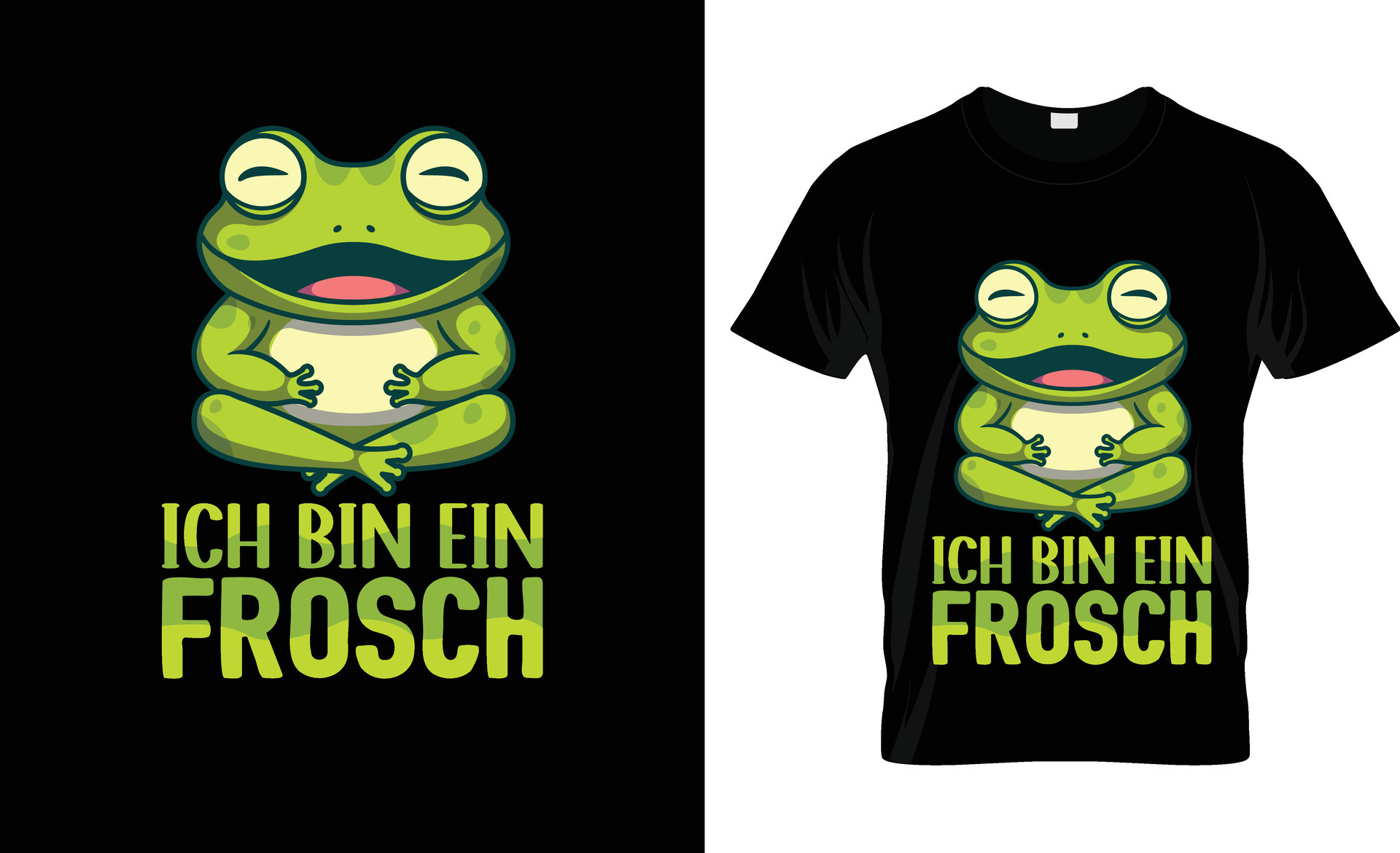 Ich Bin Ein Frosch colorful Graphic TShirt,tshirt print mockup 28852386 Vector Art at Vecteezy