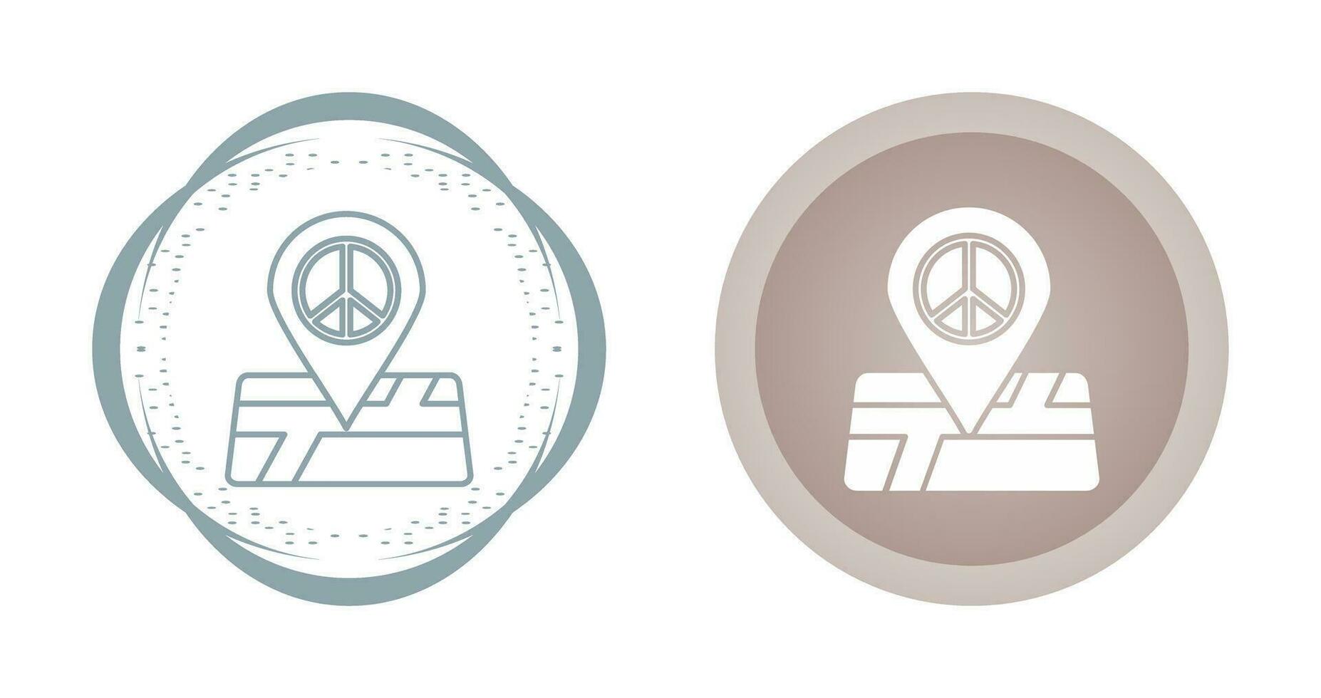 icono de vector de ubicación de paz