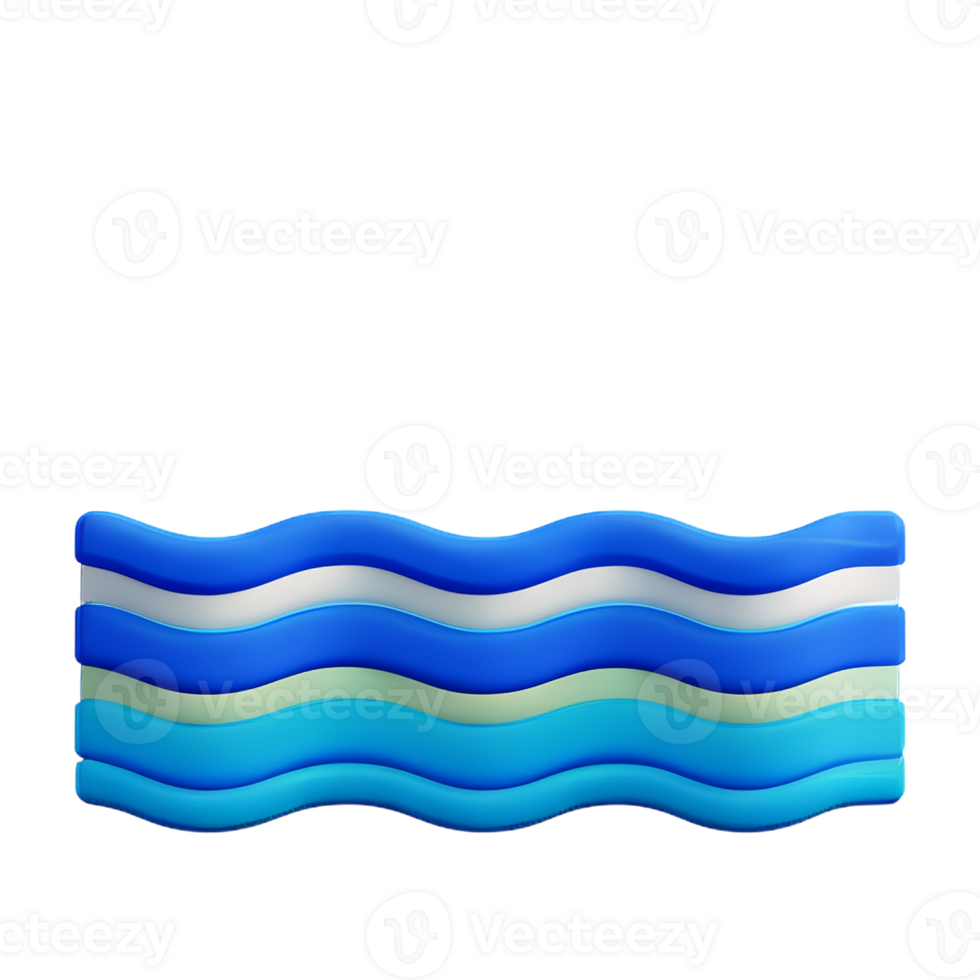 oceano onde 3d interpretazione icona illustrazione png