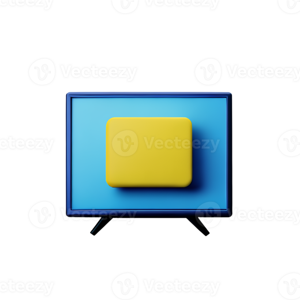 television 3d rendering icon illustration png