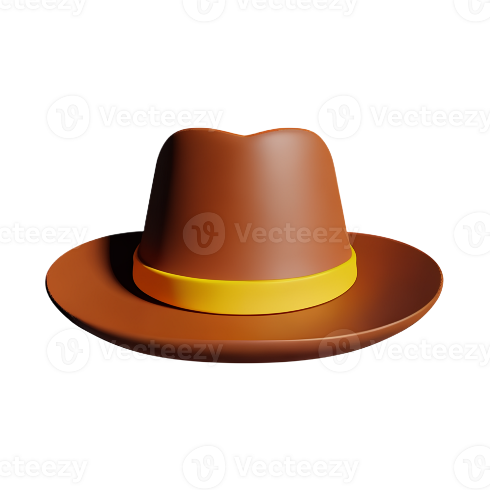 cowboy hoed 3d renderen icoon illustratie png