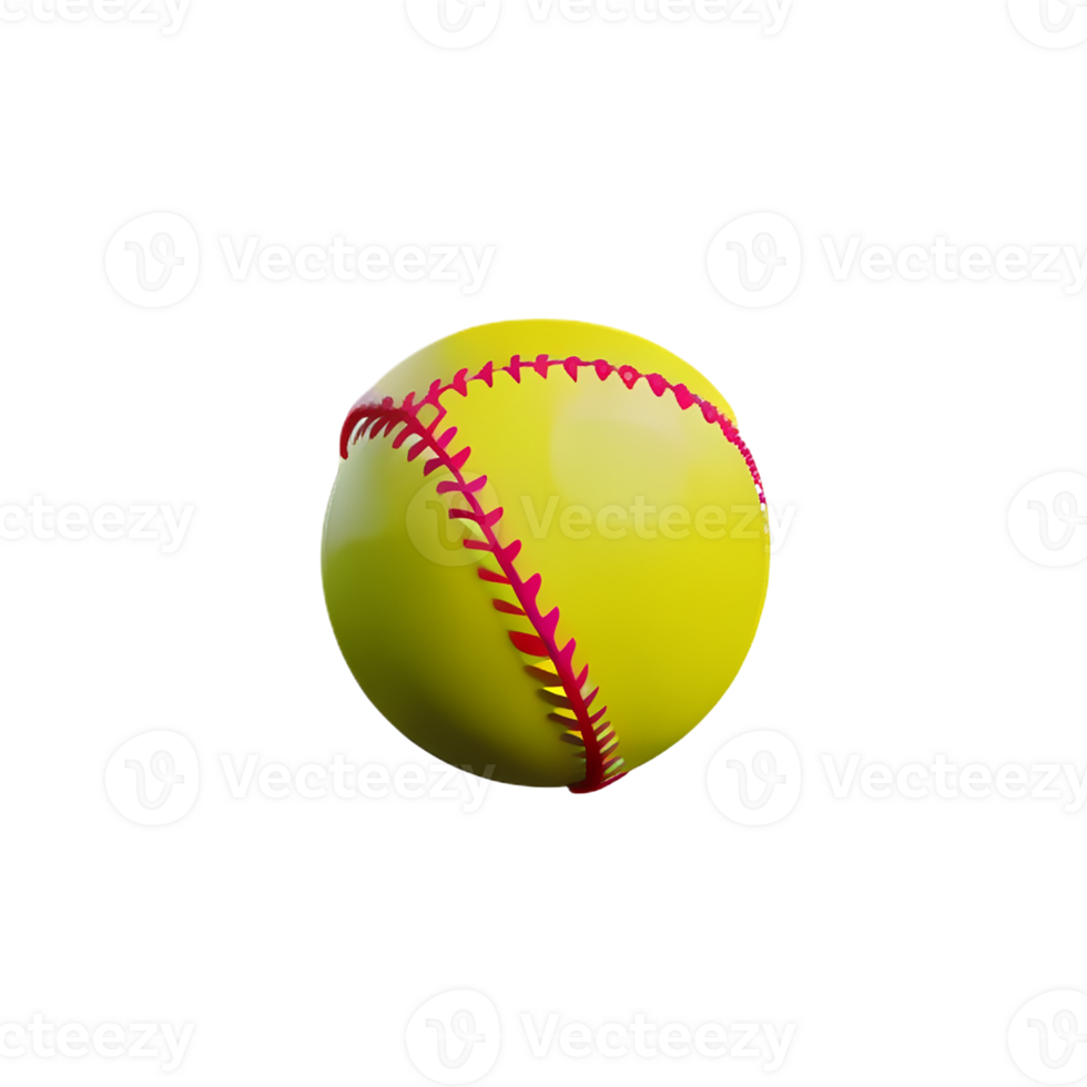 softball 3d rendering icon illustration png