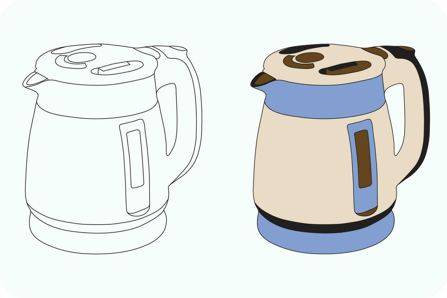 Electric Kettle illustration eps vector