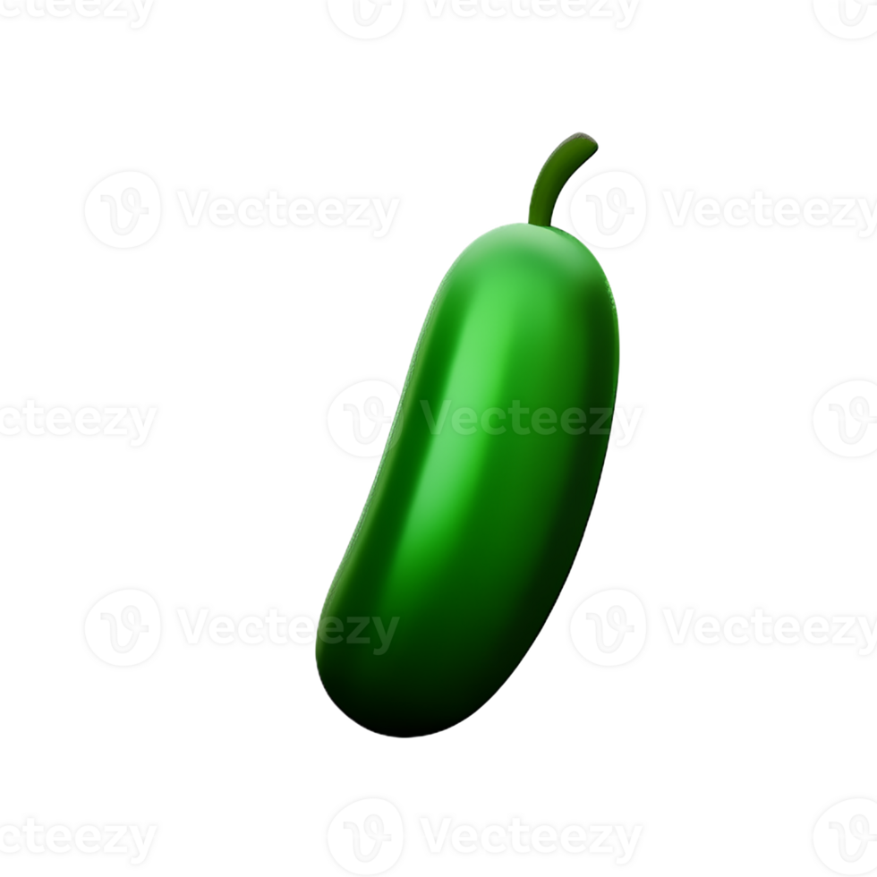 cucumber 3d rendering icon illustration png