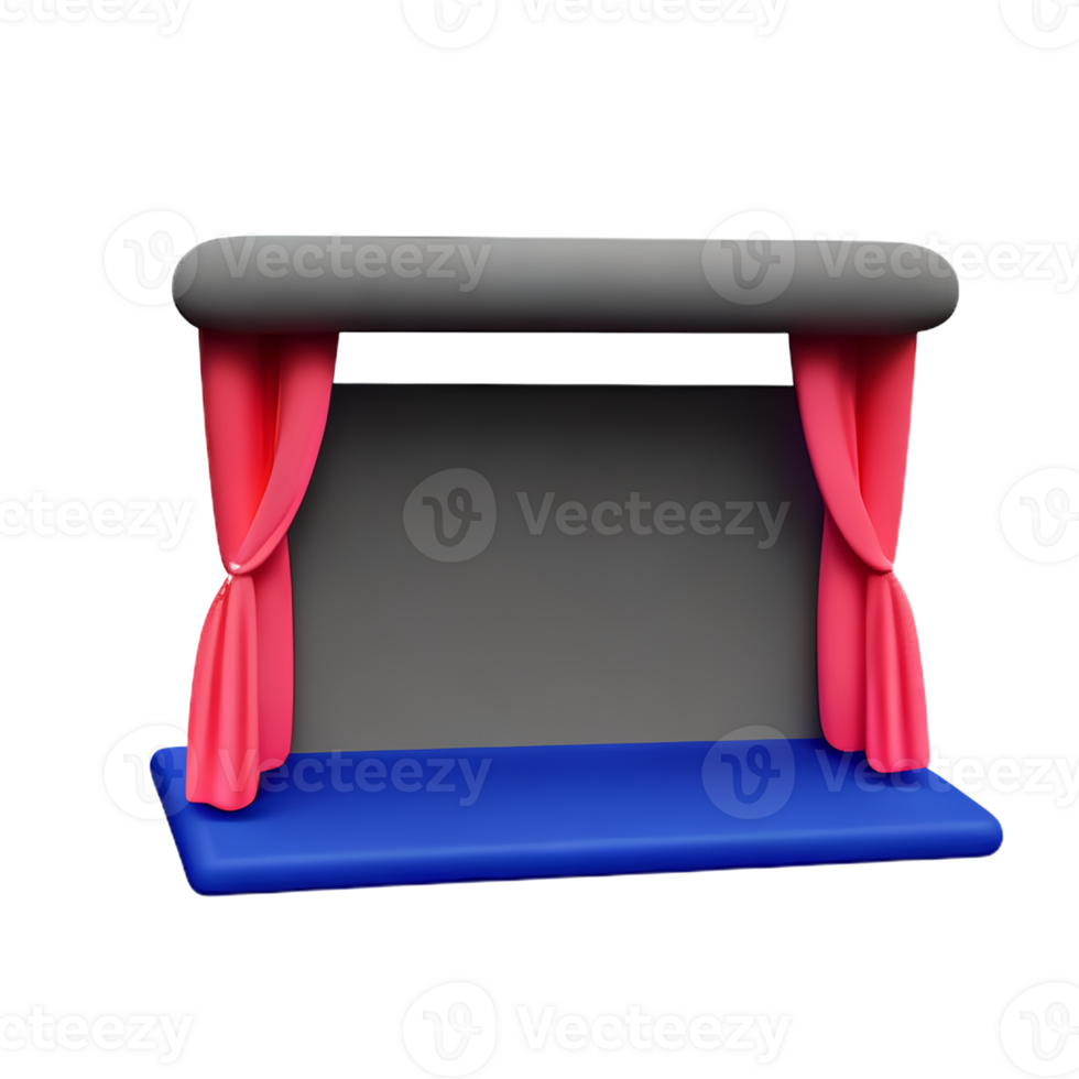 theater 3d rendering icon illustration png