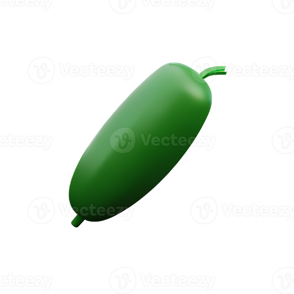 cucumber 3d rendering icon illustration png