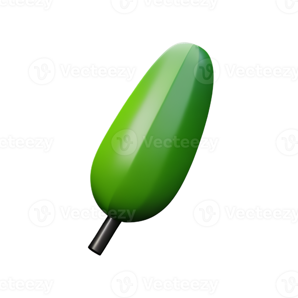 cucumber 3d rendering icon illustration png