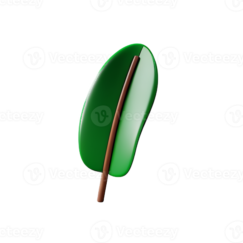 eucalyptus leaves 3d rendering icon illustration png