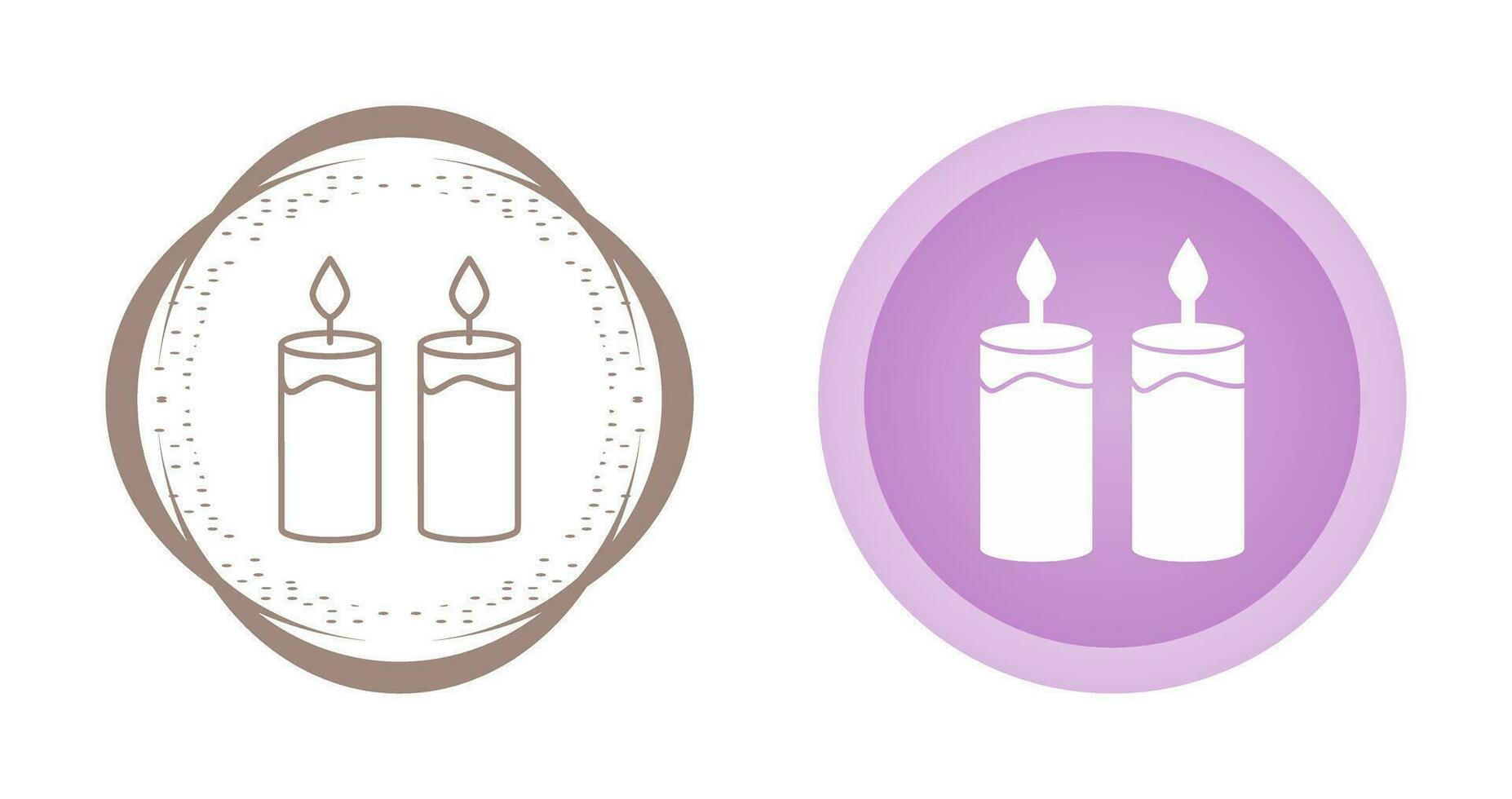 Two Candles Vector Icon