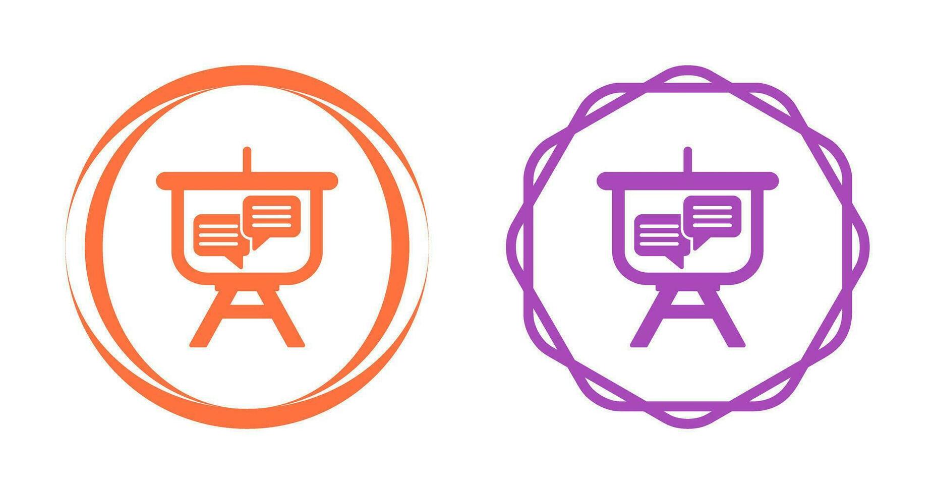 Chat Presentation Vector Icon