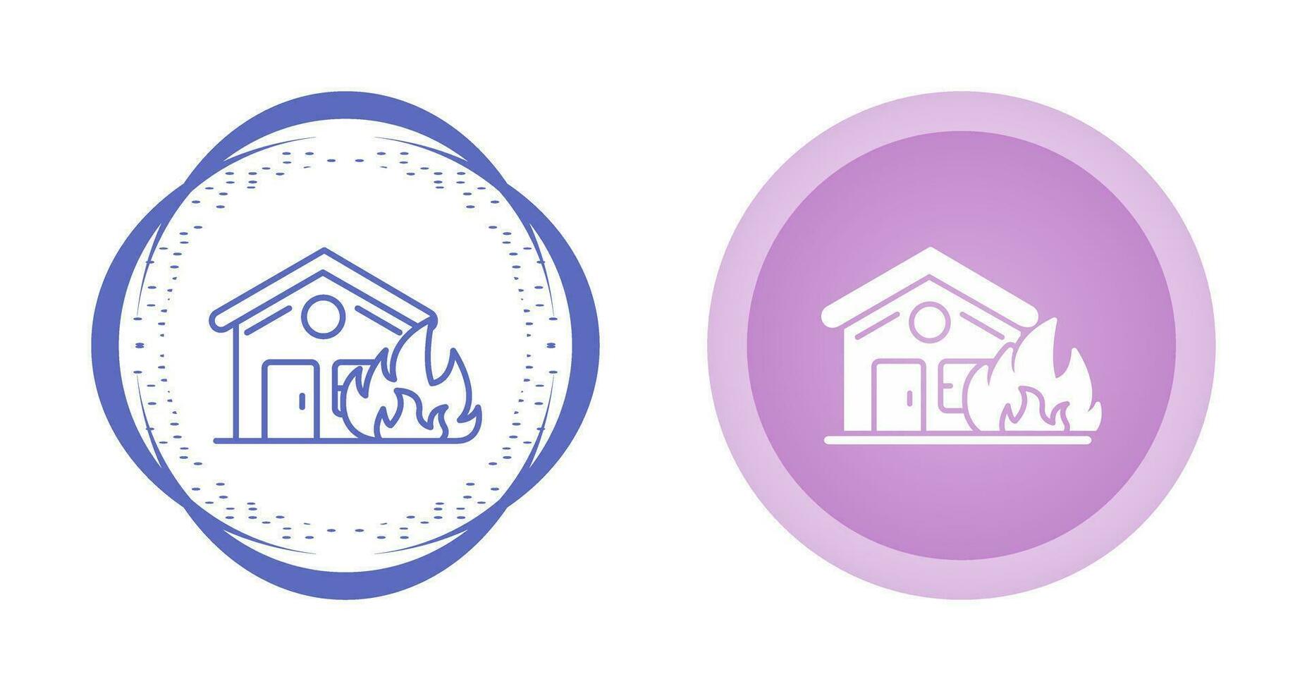House On Fire Vector Icon
