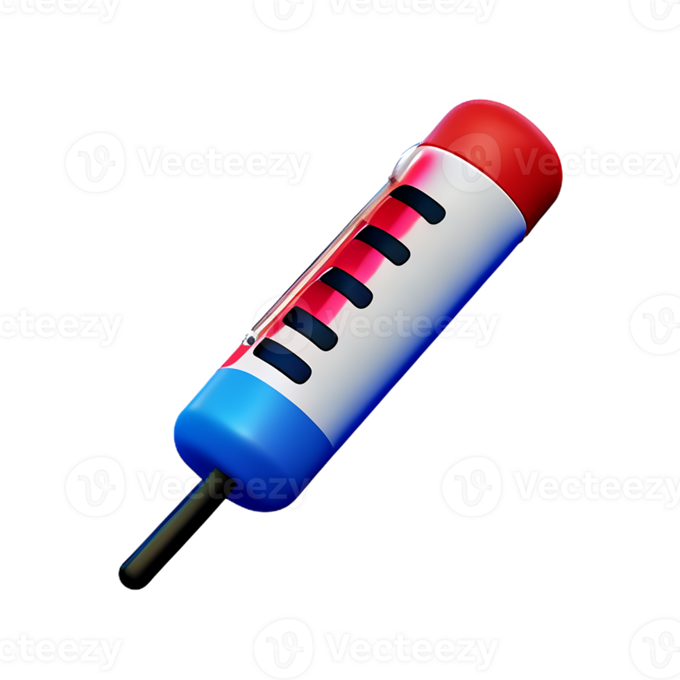 thermometer 3d rendering icon illustration png