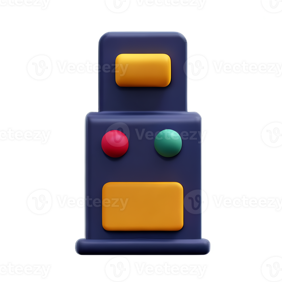 slot machine 3d rendering icon illustration png