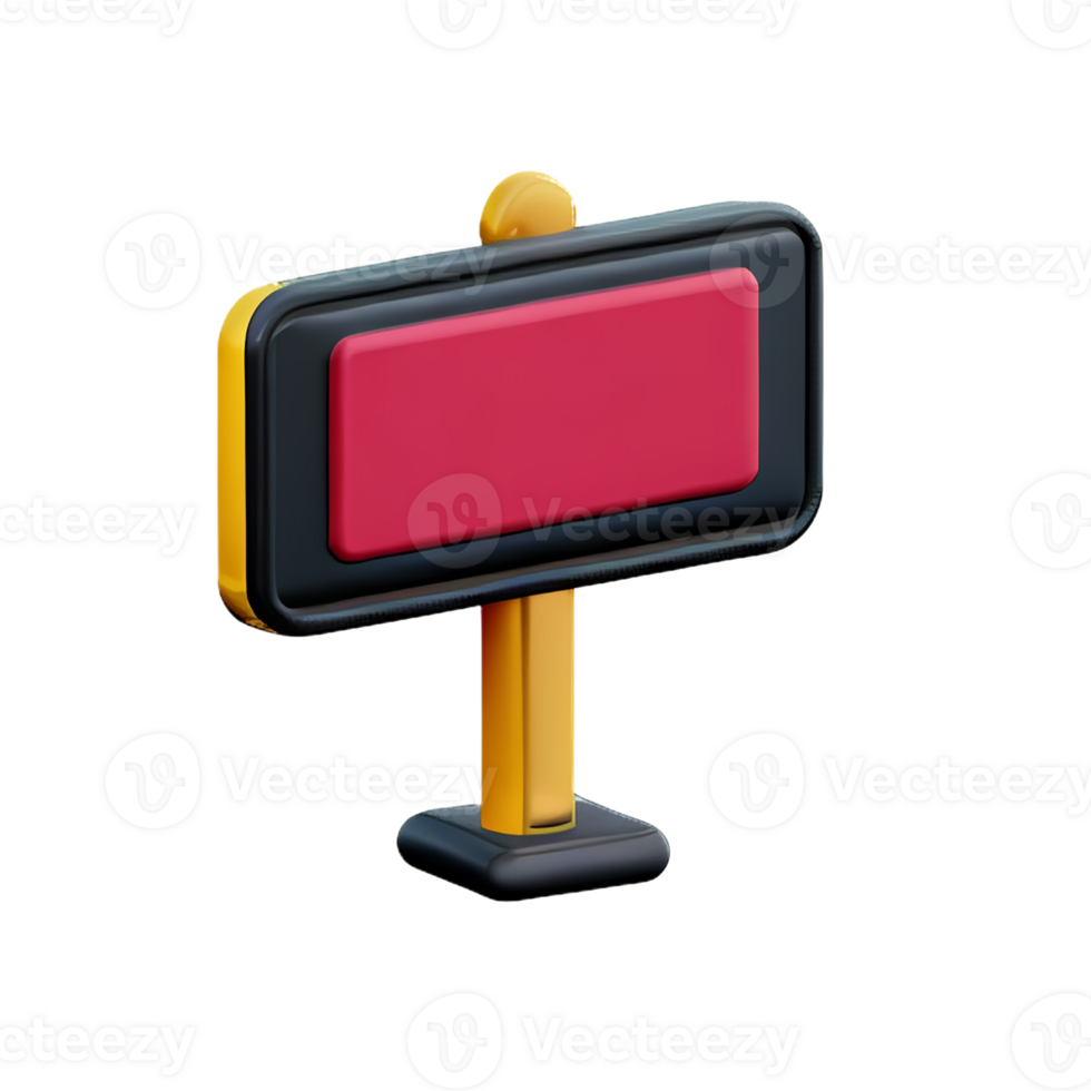 billboard 3d rendering icon illustration png