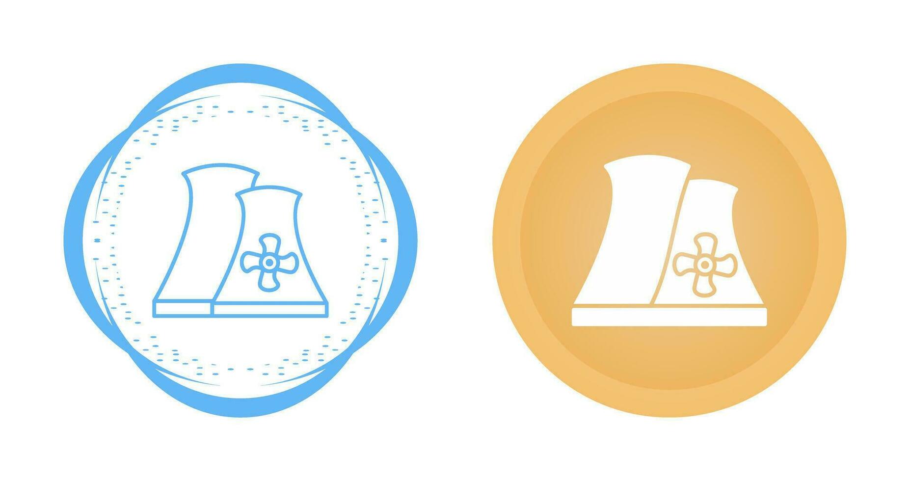 Nuclear Plant Vector Icon