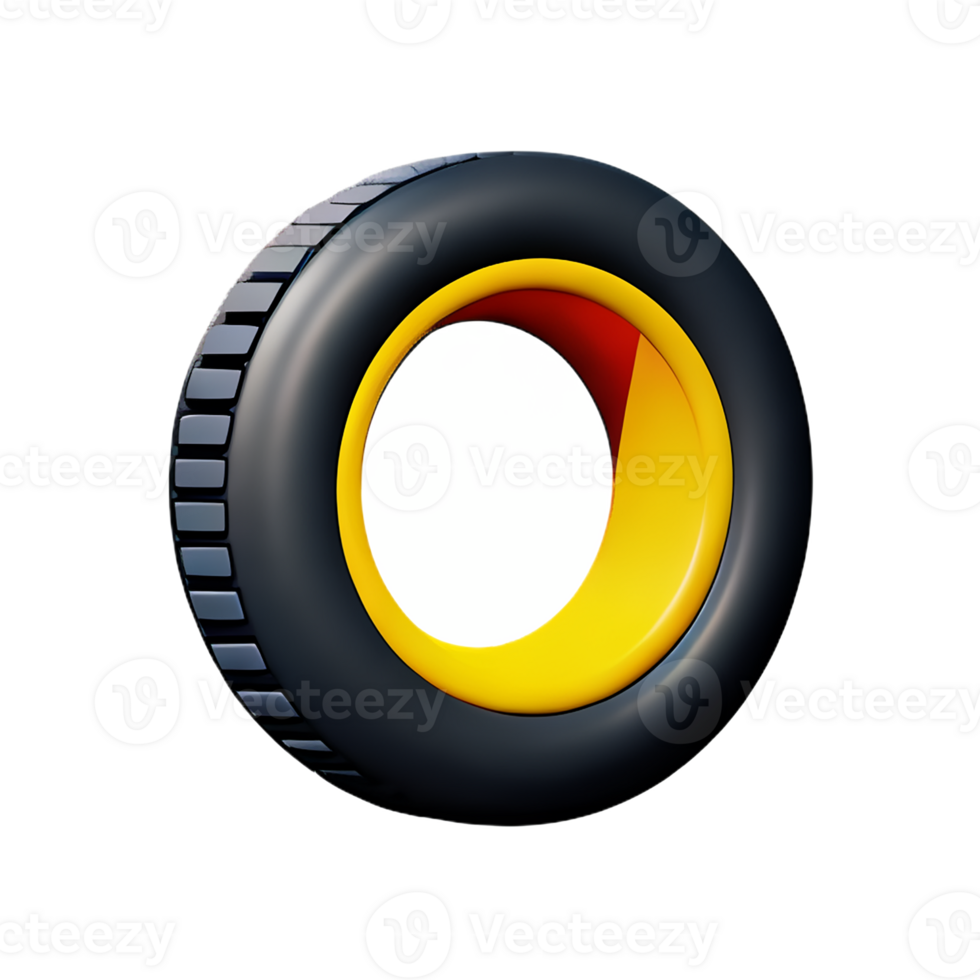 tire 3d rendering icon illustration png