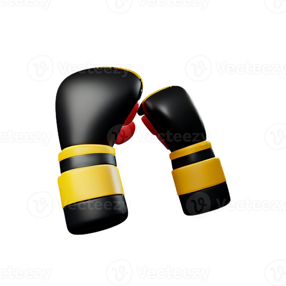 boxing gloves 3d rendering icon illustration png