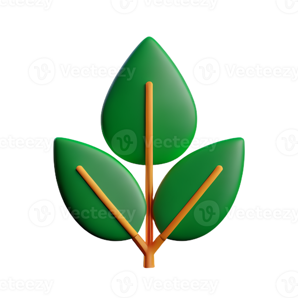botanical 3d rendering icon illustration png
